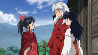 Yashahime Princess HalfDemon Dub  Moroha hugs her father Inuyasha and Mother Kagome [upl. by Anividul515]