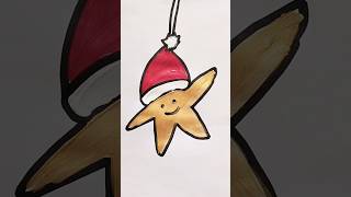 Christmas Star Ornament Acrylic Painting For Kids christmas star painting shorts viralvideo [upl. by Arutek471]