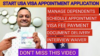 New US Visa Appointment BookingUS Visa Interview SchedulingUS Visa Fee Payment amp Document Delivery [upl. by Kozloski]