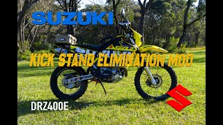 Suzuki DRZ400E Kick Stand Elimination Plug Installation [upl. by Euqnimod]