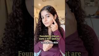 Foundations that are acne safe amp Non acne safe acnesafemakeup acneproneskin [upl. by Are]