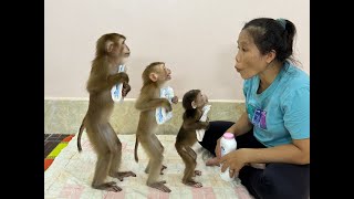 3 Siblings Standing Up Very Obediently Waiting Mom To Diapering For Them [upl. by Annoit]