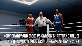 4K Koby Chartrand RED VS Carson Chartrand BLUE Junior C Middle Province Tournament Day 2 2024 [upl. by Arzed]