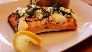 salmon with dill sauce [upl. by Moreland]