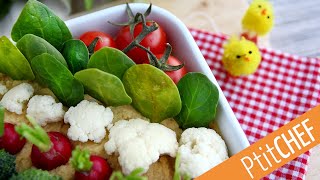 Recette de potager pour lapéritif  Houmous et petits légumes  Ptitchefcom [upl. by Idnim]