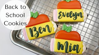 How To Decorate Back To School Sugar Cookies [upl. by Aisena]