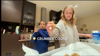 SLEEPOVER BLOG  crumble cookie hang out curly hair routine 🌟⚡️🫶🏻🙃 [upl. by Iak]