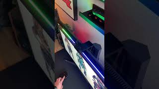 quntis LED ScreenLinear Glow RGB gamingmonitor monitorlight aesthetic desksetup shorts [upl. by Akerahs793]