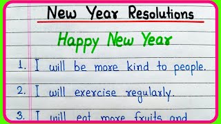 New year resolutions 2024  10 lines on New year resolutions 2024  10 New year resolutions [upl. by Arehs]