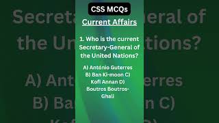 CSS MPT  CSS MCQs  CSS Current Affairs MCQs  CSS Quick Preparation [upl. by Forlini]