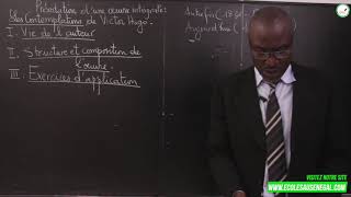 Cours  Terminale  Français Œuvre intégrale  Les contemplations de Victor Hugo Suite 1 Mr Mboup [upl. by Robi]