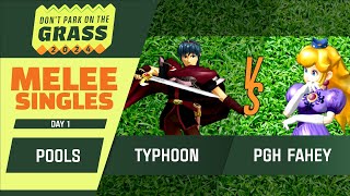 Typhoon Marth vs PGH Fahey Peach  DPG 2024  Melee Singles Pools [upl. by Llemrej172]