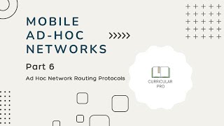 Ad Hoc Network Routing Protocols  Part 6 Mobile Adhoc Networks [upl. by Zandt253]