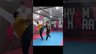 Ushiro Mawashigeri Geri  WKF Kumite Kumite training [upl. by Ttoile]