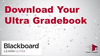 How to Export a Gradebook in Blackboard Ultra [upl. by Eiwoh849]