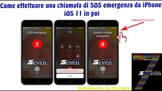 Come effettuare una chiamata di SOS emergenza da iPhone iOS 11 in poi [upl. by Euqinorev15]