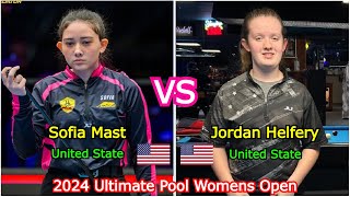 Sofia Mast VS Jordan Helfery  Ultimate Pool USA Womens Open 2024 [upl. by Aratahs]