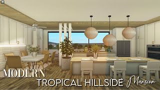 Bloxburg Modern Tropical Hillside Mansion  1M Interior 🏘️ [upl. by Irahcaz359]