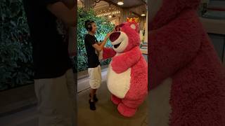 Lotso letting Thomas feel his nose shorts disneyland autism [upl. by Eyks]