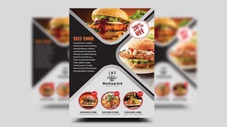 How to Create a Professional Flyer in Photoshop Restaurant Flyer [upl. by Aihcropal397]