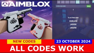 NEW CODES 🎃 AIMBLOX ROBLOX  ALL CODES  OCTOBER 23 2024 [upl. by Dagna861]