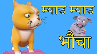 Meow Meow Bhaucha  Newari Rhymes for Kids  Baby Songs [upl. by Eittocs]