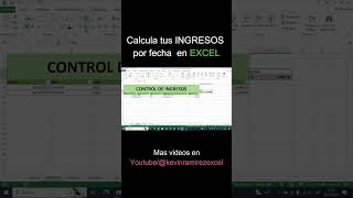 Descubre como calcular tus Ingresos por fechas en excel [upl. by Laddie]