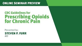 CDC Guidelines for Prescribing Opioids for Chronic Pain [upl. by Navetse]