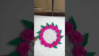 Beautiful Flower Wall Decor Craft using Paper short youtubeshort viral reel trending diycrafts [upl. by Wootten]