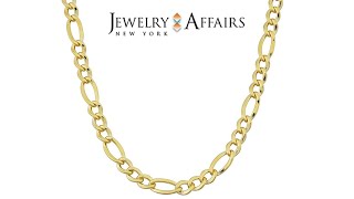 14K Yellow Gold Filled Solid Figaro Chain Necklace 3 2 mm [upl. by Koser]