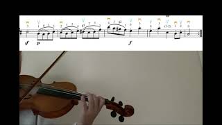 JSBach Gavotte violin tutorialsheet musicclose upperformance tempo [upl. by Notneiuq157]