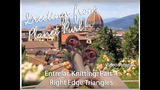 Entrelac Knitting Part Four Right Edge Triangles [upl. by Anerual822]