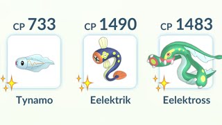 Shiny Eelektross Evolution Line Only challenge in Pokemon GO [upl. by Seiuqram]