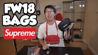 SUPREME FW18 SHOULDER BAG AND WAIST BAG UNBOXING [upl. by Hayley]