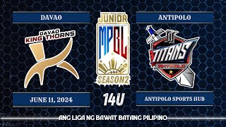 Junior MPBL Season 2  Davao King Thorns VS Antipolo JY Titans  14U [upl. by Noella]