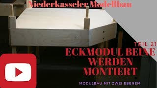 Modellbahn Modulanlage 2 Ebenen Teil 21 Eckmodul Steht Anfang Spur N Modelleisenbahn Anlage [upl. by Arhas659]