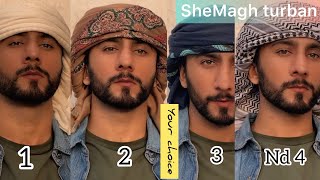 How To Tie 4 Types SheMagh Turban  SheMagh Style tutorials  Majid shah [upl. by Miki]