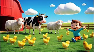 Farm Animals Cow Hen Duck  Sheep  Animals mix song for kids  Old MacDonald’s Farm Friends [upl. by Satsoc768]