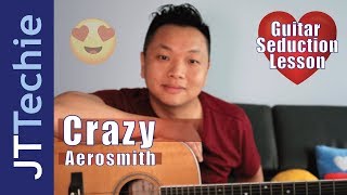 How to Play Crazy by Aerosmith on Acoustic Guitar for Beginners  No Capo  Guitar Seduction [upl. by O'Donovan]