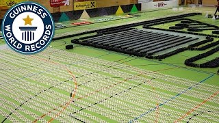 Epic domino show  Guinness World Records [upl. by Lladnarc]