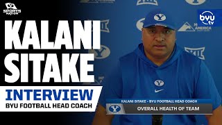 BYU Football Head Coach Kalani Sitake on His Teams Performance Health and Outlook on Bye Week [upl. by Gwyn]