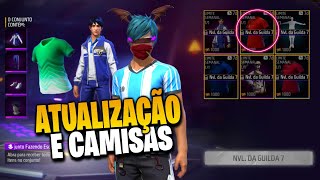 ATENÇÃO ATUALIZAÇÃO LOJA DE GUILDA CAMISAS DE TIME PRÊMIOS BR RANK E CS  NOVIDADES FREE FIRE [upl. by Tereb887]