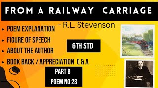 FROM A RAILWAY CARRIAGE  6TH STD  POEM NO 23  TNPSC General English [upl. by Keon]