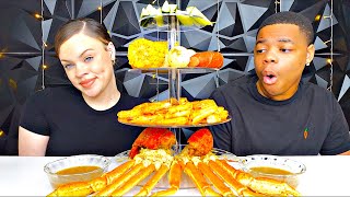 MASSIVE SEAFOOD BOIL TOWER MUKBANG [upl. by Edlihtam764]