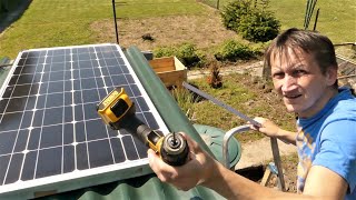 Die Solaranlage wird in die Gartenlaube eingebaut  Endlich spielt das Wetter mit 😀 [upl. by Adnaram912]