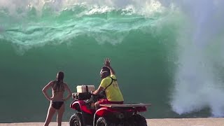 Pipeline Rescues North Shore Lifeguards [upl. by Seilenna]