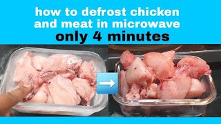 how to defrost chicken in microwave  how to defrost chicken quickly  how to defrosting chicken [upl. by Eivad]