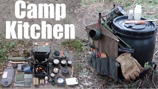 Camp Kitchen My Cooking Gear for Camping and Canoe Trips Food Barrel Wannigan [upl. by Marx]