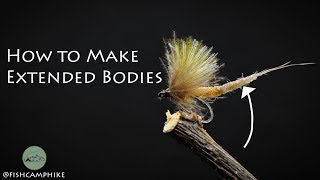 Fly tying with Andrew Herkes  How to make an extended mayfly body [upl. by Elak]