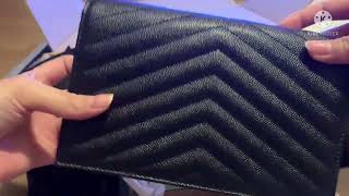 YSL ENVELOPE CHAIN WALLET  19cm Unboxing 📦 [upl. by Lissak691]